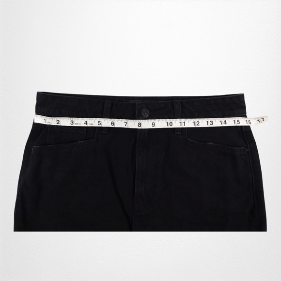 PAIGE Black Denim Midi Skirt | Size 28 - Picture 3 of 6